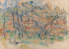 Trees and houses, Provence. Artist: Cézanne, Paul (1839-1906)
