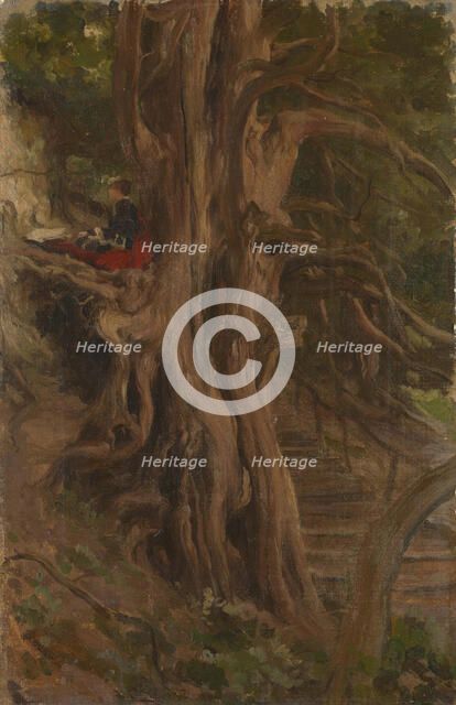 Trees at Cliveden. Artist: Leighton, Frederic, 1st Baron Leighton (1830-1896)