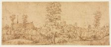Trees before a Village, third quarter 17th century. Creator: Jan Lievens (Dutch, 1607-1674), attributed to