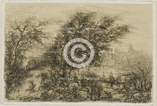 Trees Bending in the Wind, n.d. Creator: Rodolphe Bresdin.