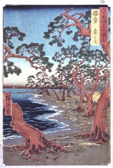Trees beside a Lake 19th century. Artist: Ando Hiroshige