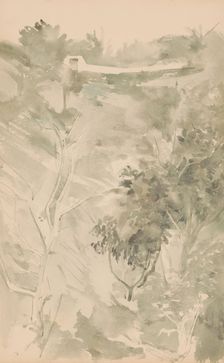 Trees in a valley, 1865-1913. Creator: Abrahamina Arnolda Louisa Hubrecht