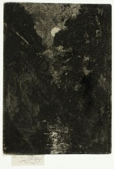 Trees in Moonlight, 1890-1900. Creator: Theodore Roussel