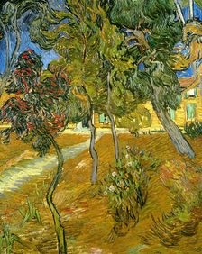 Trees in the garden of the asylum, 1889. Creator: Gogh, Vincent, van (1853-1890)