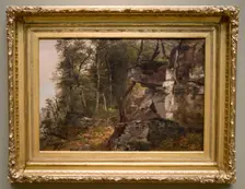 Trees on a Rocky Hillside, c. 1849. Creator: Asher Brown Durand (American, 1796-1886)