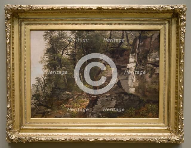 Trees on a Rocky Hillside, c. 1849. Creator: Asher Brown Durand (American, 1796-1886).