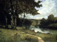 Trees Near a River 1891. Artist: Edward Mitchell Bannister