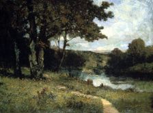 Trees Near a River 1891. Artist: Edward Mitchell Bannister