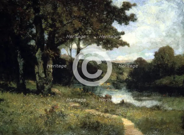 'Trees Near a River', 1891. Artist: Edward Mitchell Bannister