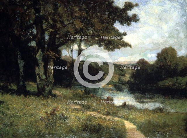 'Trees Near a River', 1891. Artist: Edward Mitchell Bannister