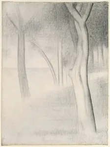 Trees (study for La Grande Jatte), 1884. Creator: Georges-Pierre Seurat