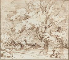 Trees Reflected in a Brook. Creator: Claude-Joseph Vernet