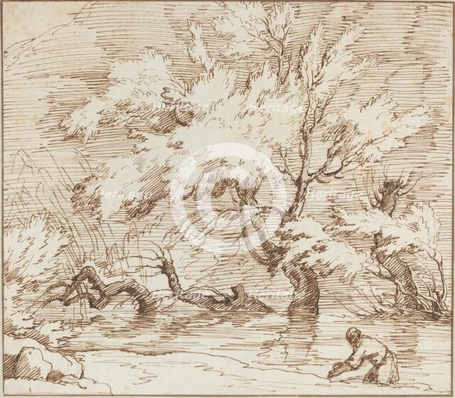 Trees Reflected in a Brook. Creator: Claude-Joseph Vernet.