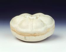 Trefoil box with applique of a bushy-tailed fox, late Tang dynasty, China, 9th-early 10th century