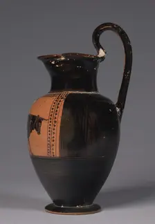 Trefoil-mounted Oinochoe: Europe Riding a Bull, c. 520 BC. Creator: Unknown