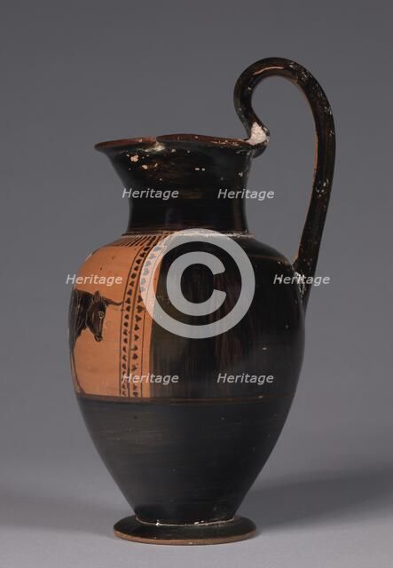 Trefoil-mounted Oinochoe: Europe Riding a Bull, c. 520 BC. Creator: Unknown.