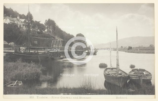 Trefriw - River Conway and Steamer, 1860/94. Creator: Francis Bedford.