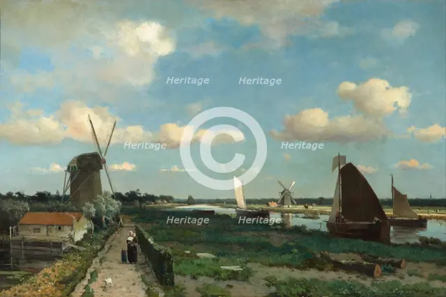 Trekvliet, 1870. Artist: Weissenbruch, Hendrik Johannes (Jan Hendrik) (1824-1903)