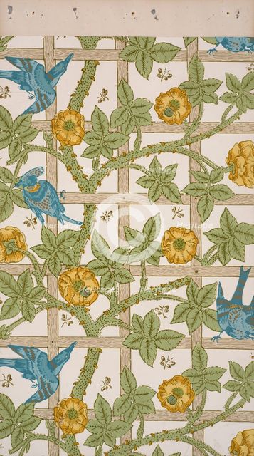 Trellis. Wallpaper, 1862. Creator: Morris, William (1834-1896).