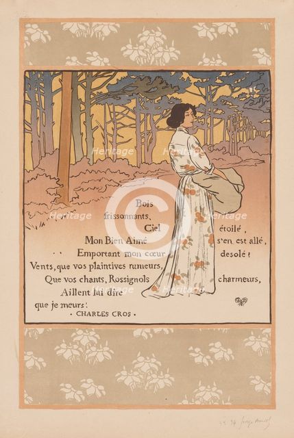 Trembling Woods, 1893. Creator: Georges Auriol (French, 1863-1938); L'Estampe originale, Album II.