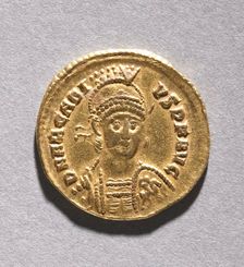 Tremissis of Honorius (obverse), 395-423. Creator: Unknown