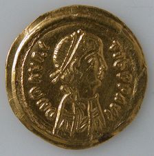 Tremissis of Justin Il, Byzantine, 565-578. Creator: Unknown
