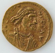 Tremissis, Byzantine, ca. 668-685. Creator: Unknown