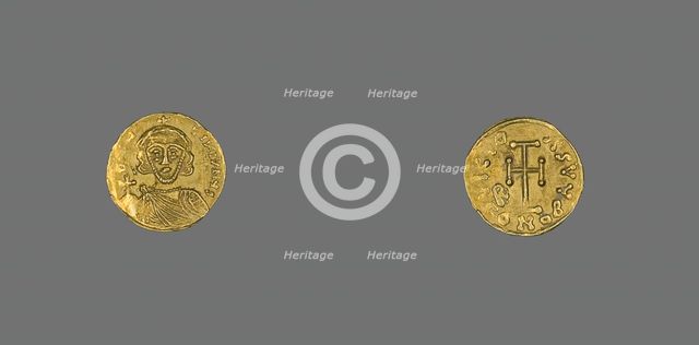Tremissis (Coin) of Justinian II, 685-695. Creator: Unknown.