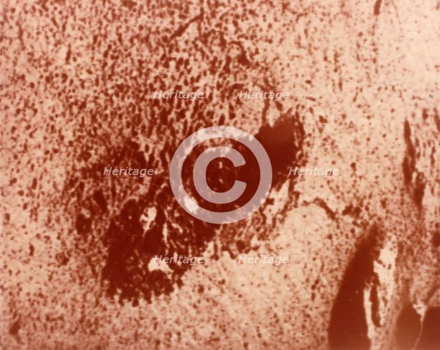 Trench excavated by surface sampler, Viking 1 Mission to Mars, 1976. Creator: NASA.