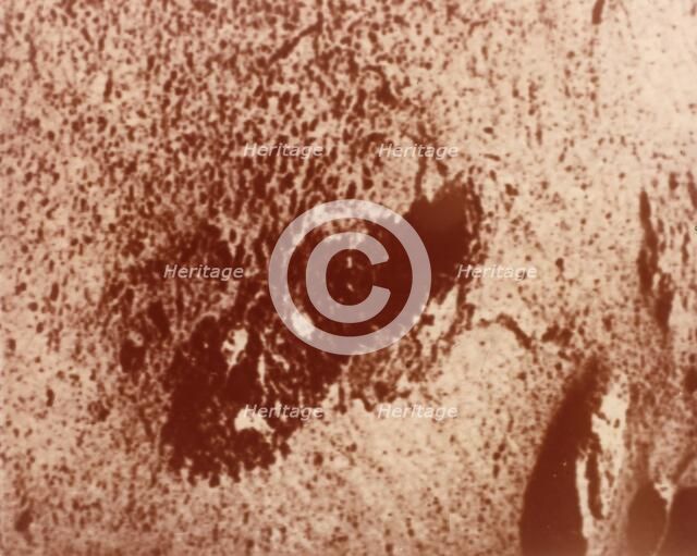 Trench excavated by surface sampler, Viking 1 Mission to Mars, 1976. Creator: NASA.