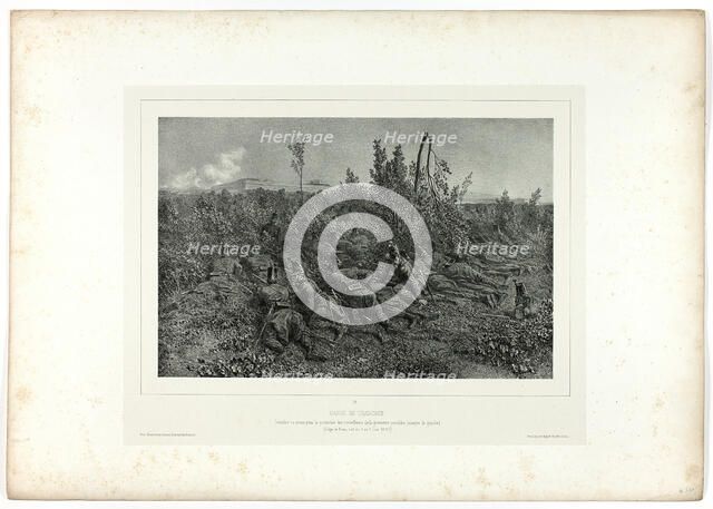 Trench guard, from Souvenirs d’Italie: Expédition de Rome, 1853. Creator: Auguste Raffet.