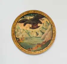 Trencher with a Scene from Aesop's Fables, England, c. 1600. Creator: Unknown