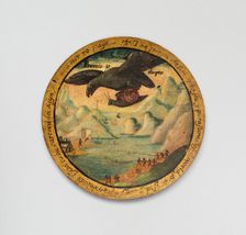 Trencher with a Scene from Aesop's Fables, England, c. 1600. Creator: Unknown