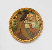 Trencher with a Scene from Aesop's Fables, England, c. 1600. Creator: Unknown