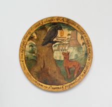 Trencher with a Scene from Aesop's Fables, England, c. 1600. Creator: Unknown
