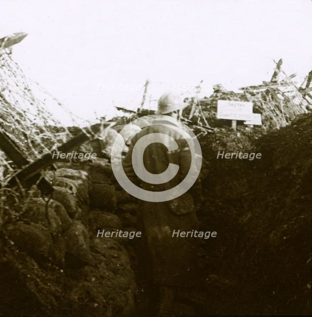 Trenches, Cornille, France, c1914-c1918. Artist: Unknown.