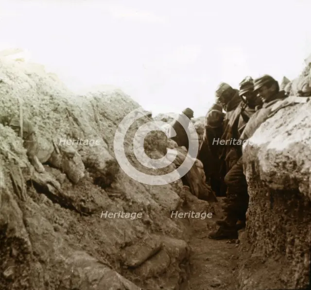 Trenches, Champagne, northern France, c1914-c1918. Artist: Unknown.