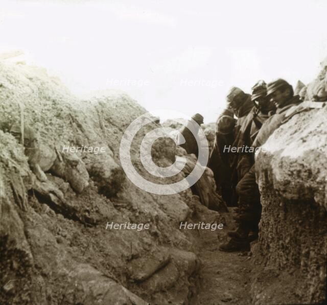 Trenches, Champagne, northern France, c1914-c1918. Artist: Unknown.