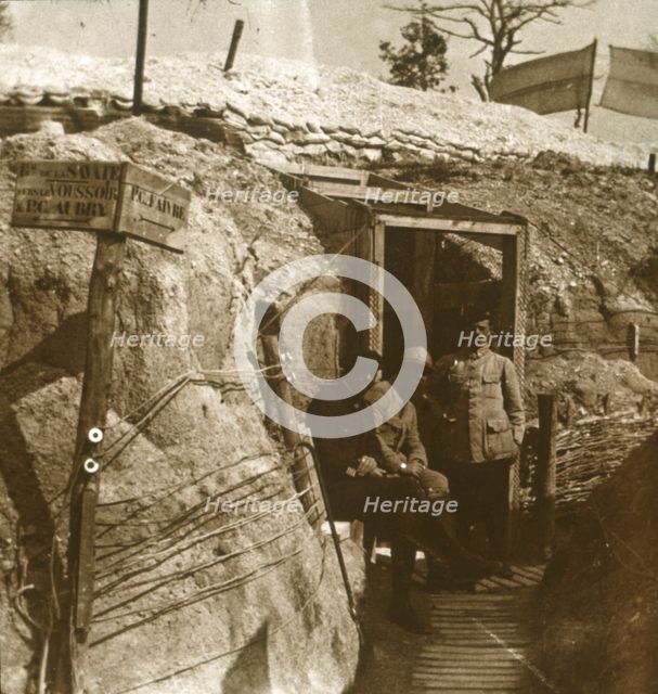 Trenches, Champagne, northern France, c1914-c1918. Artist: Unknown.