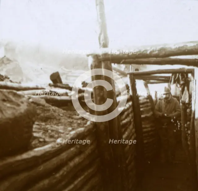 Trenches, Artois, northern France, c1914-c1918. Artist: Unknown.