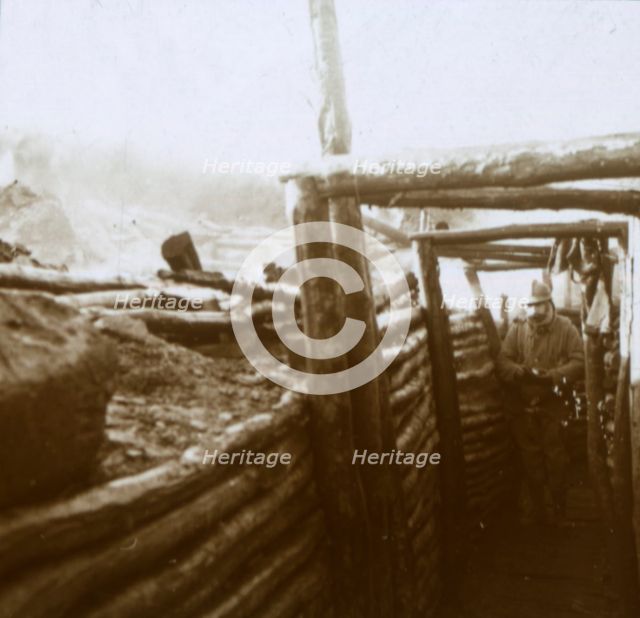 Trenches, Artois, northern France, c1914-c1918. Artist: Unknown.