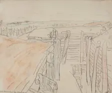 Trenches at Kostiuchnówka, May 26, 1916. Creator: Leopold Gottlieb