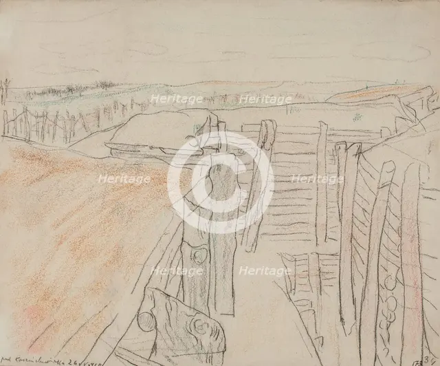 Trenches at Kostiuchnówka, May 26, 1916. Creator: Leopold Gottlieb.