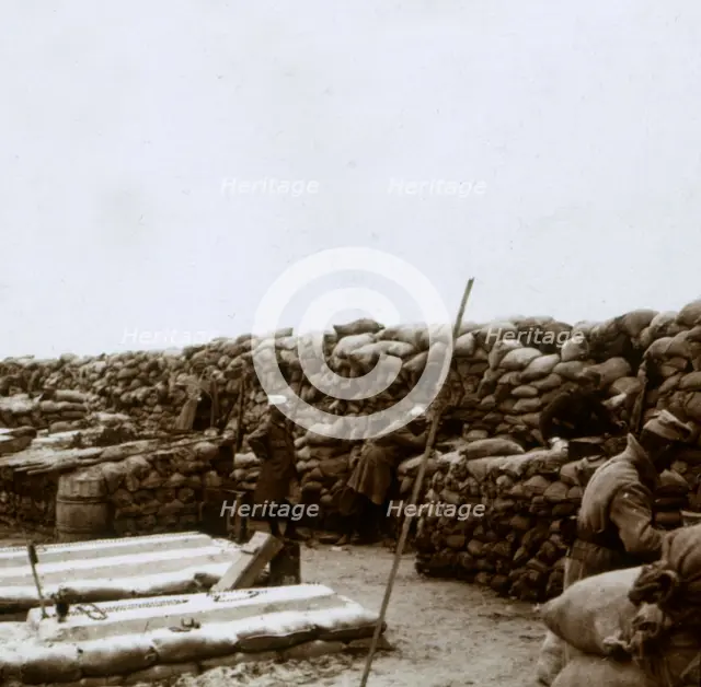 Trenches at Mamelon Vert, Nieuwpoort, Flanders, Belgium, c1914-c1918. Artist: Unknown.