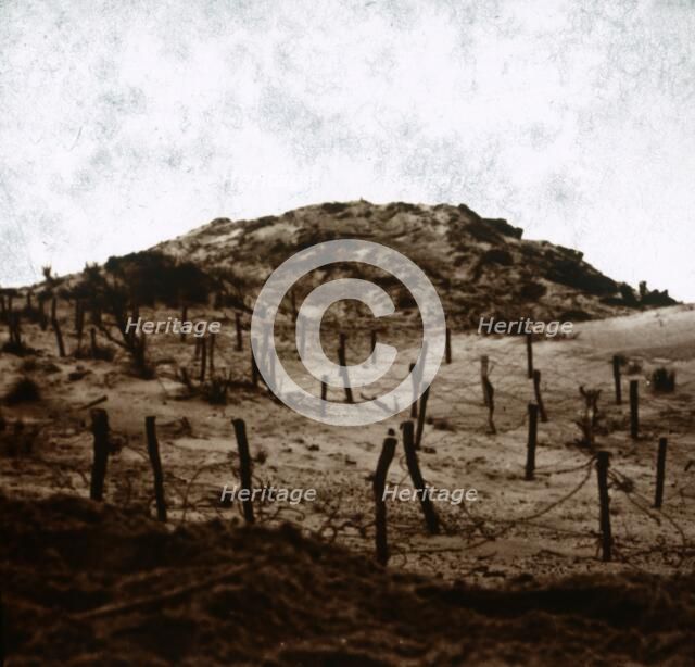 Trenches at Mamelon Vert, Nieuwpoort, Flanders, Belgium, c1914-c1918. Artist: Unknown.