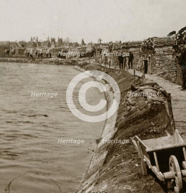 Trenches at Nieuwpoort, Flanders, Belgium, c1914-c1918. Artist: Unknown.