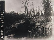 Trenches, Bois-le-Prêtre, Lorraine, northern France, c1914-c1918
