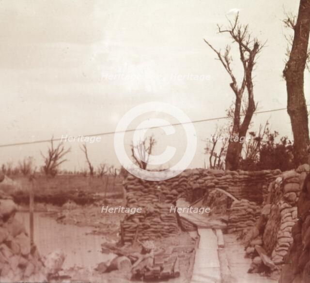 Trenches, Diksmuide, Belgium, c1914-c1918. Artist: Unknown.