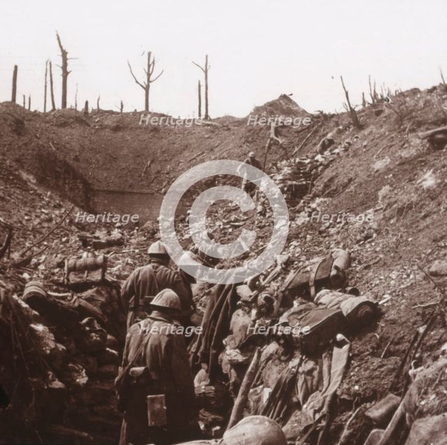 Trenches, Fort Vaux, northern France, c1914-c1918. Artist: Unknown.
