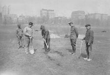 Trenches in Central Park, Mar 1918. Creator: Bain News Service